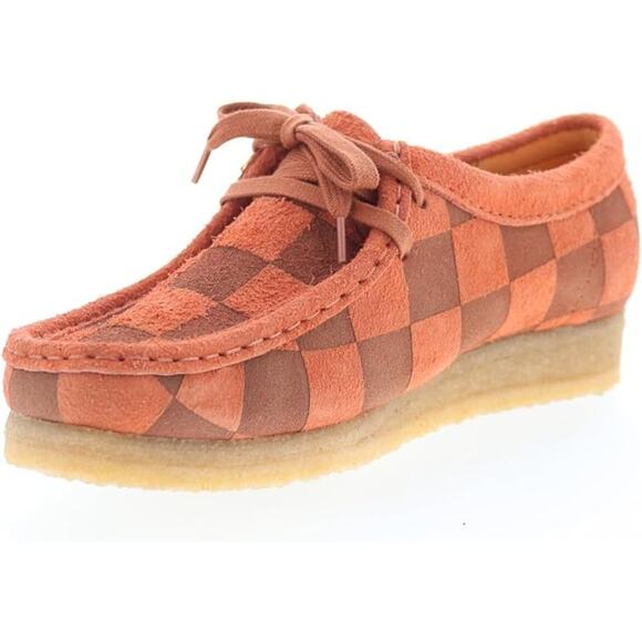 NWT Women’s Clarks Originals Wallabee Shoes Orange Interest Size 9 - Picture 2 of 7